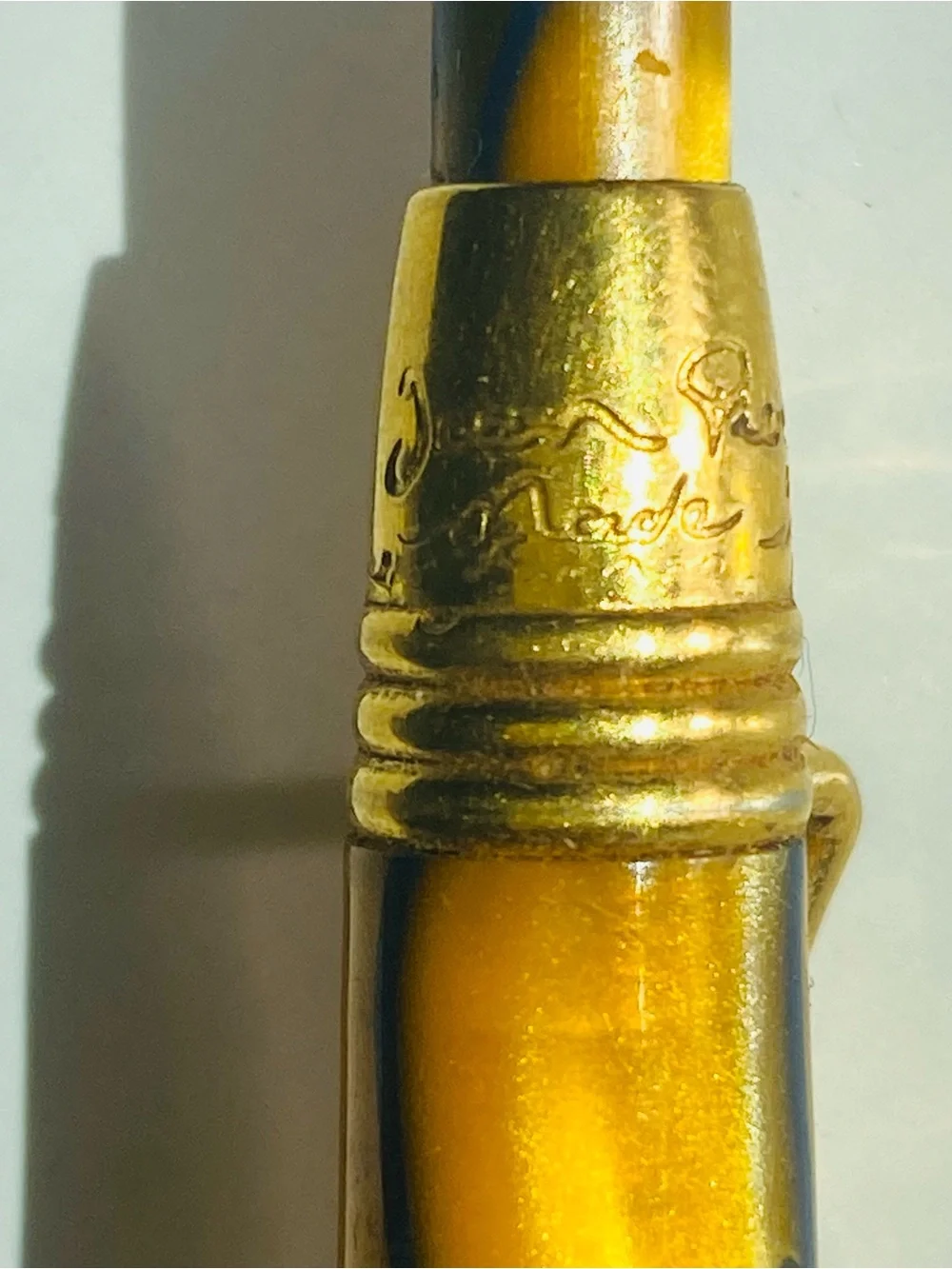 90s Jean Pierre Lepine Indigo Rollerball Pen Gold And Tortoise Shell